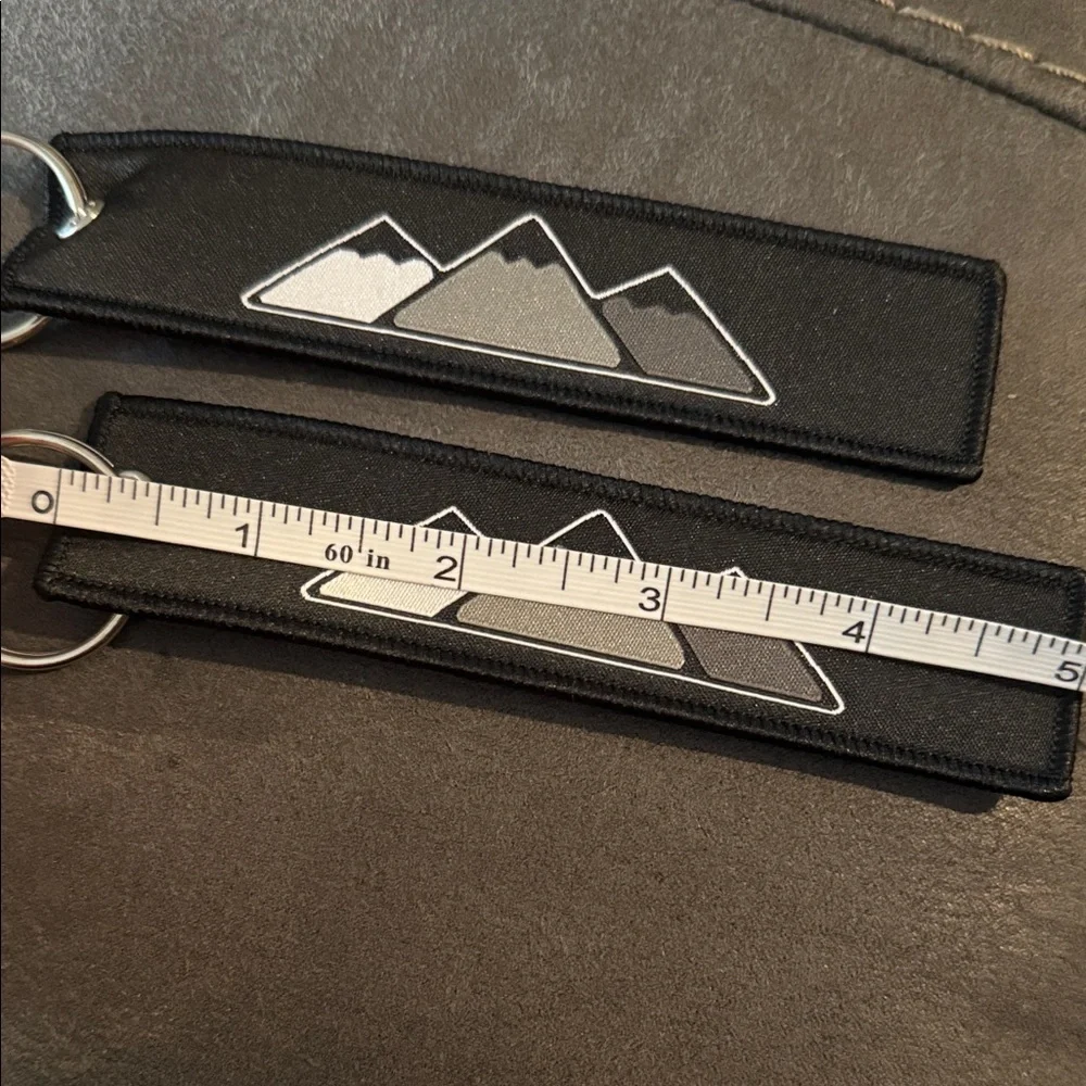 Black and Gray Mountain Keychain Set